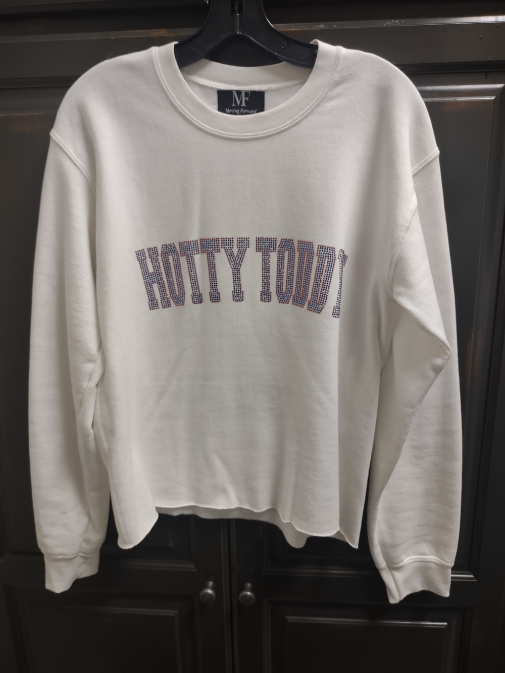 White 'Hotty Toddy' Crewneck Sweatshirt